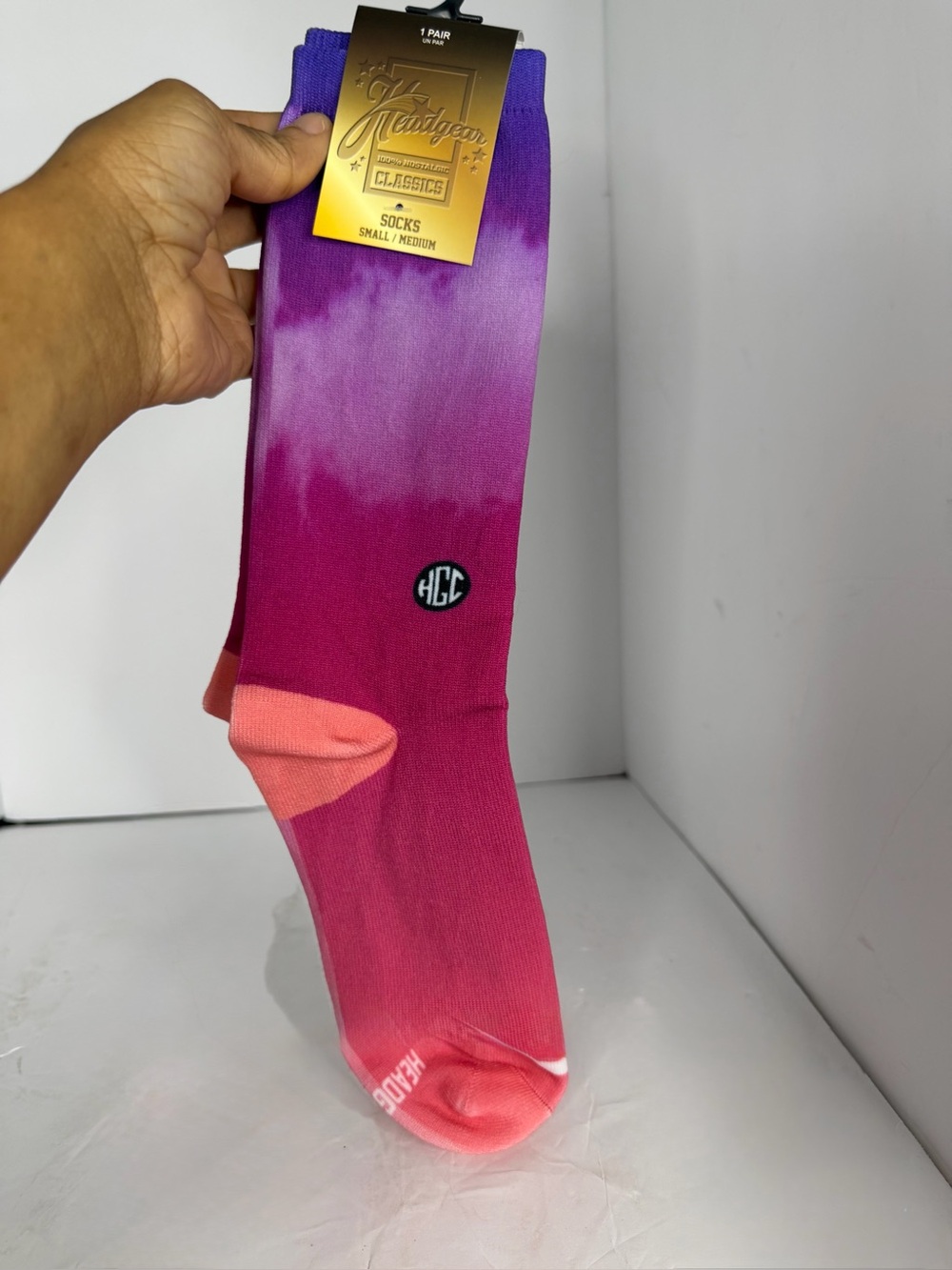 Goat Court HGC190 Purple Gradient Crew Socks Small/Medium NWT Streetwear